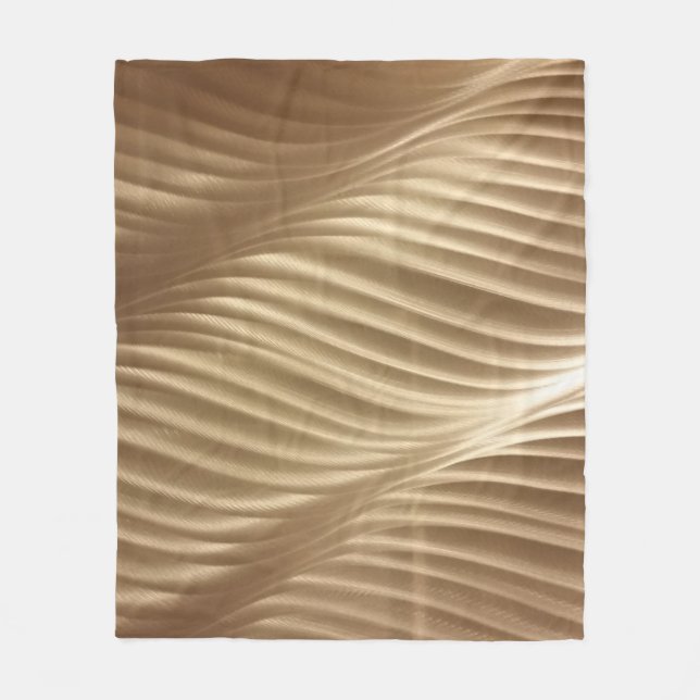 BROWN AND WHITE STRIPED TEXTILE FLEECE BLANKET (Front)