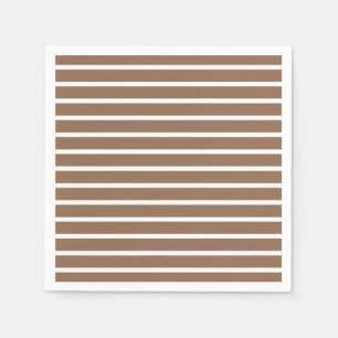 Brown and White Stripes Napkin