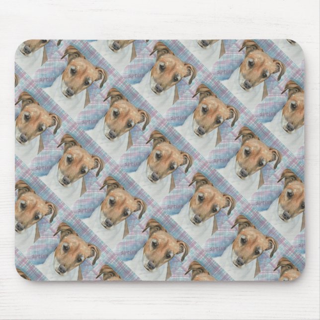 BROWN AND WHITE TERRIER MOUSEPAD (Front)