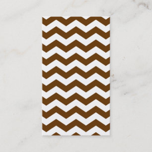 Brown and White Zigzag Business Card