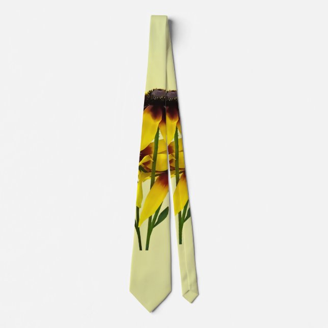 Brown and Yellow Black Eyed Susans Tie (Front)