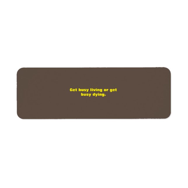 Brown And Yellow Quotes Small Text Design  (Front)