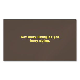 Brown And Yellow Quotes Small Text Design Magnetic Business Card