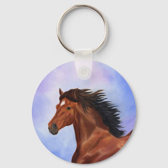 Brown Andalusian horse keychain (Front)