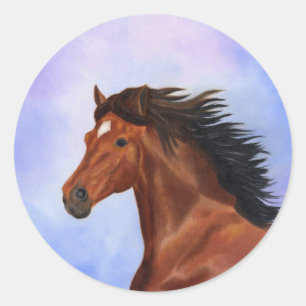 Brown Andalusian horse sticker