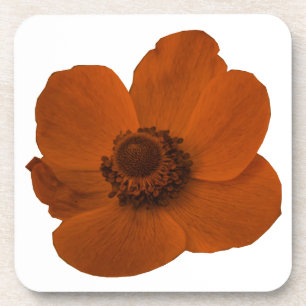 Brown Anemone Cork Coaster