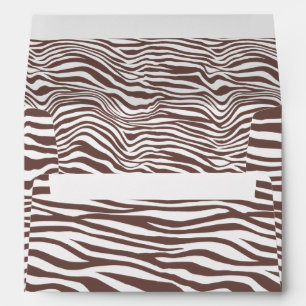 Brown Animal Print Stripes Envelope
