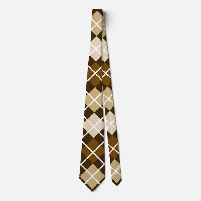 Brown Argyle Tie (Front)
