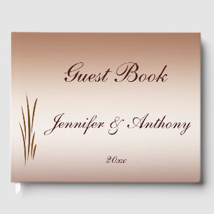 Brown Autumn Harvest Wedding Guest Book