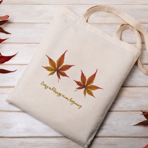 Brown autumn leaves Tote Bag