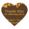 Brown Autumn Maple Leaves Fall Thank You Sticker