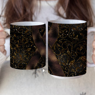 Brown Awareness Ribbon Mug Design