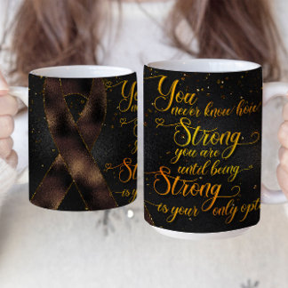 Brown Awareness Ribbon Mug Design