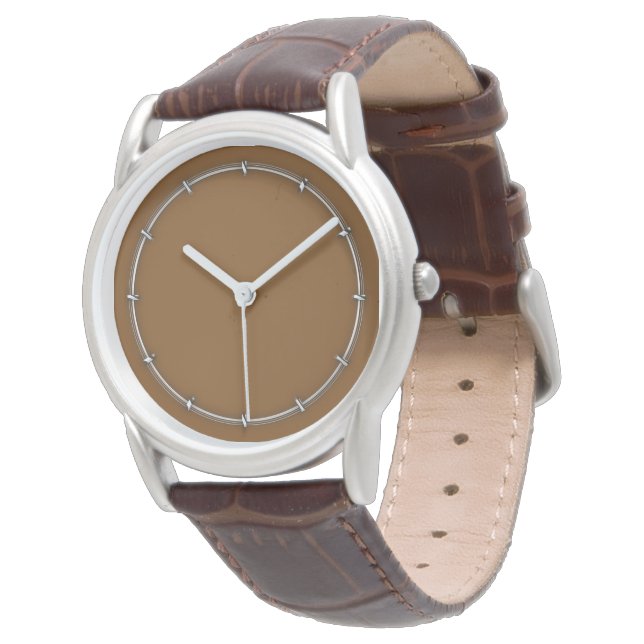 Brown Background Color You Can Customize Watch (Angled)