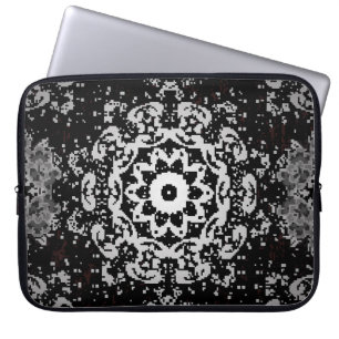 Brown background. Doodle background in vintage wit Laptop Sleeve