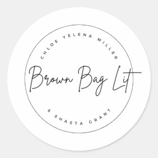 Brown Bag Lit Vinyl Stickers