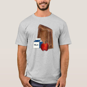 Brown Bag School Lunch Apple Teacher Teaching T-Shirt