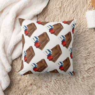 Brown Bag School Lunch Teacher Gift Cafeteria Cushion