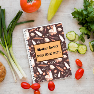 Brown Baking Pattern Recipe  Notebook