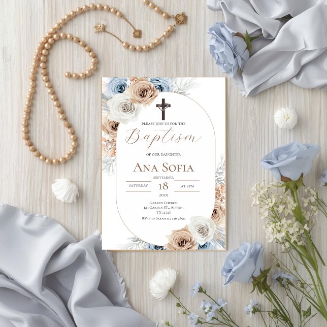 Brown Baptism Invitation (Creator Uploaded)