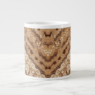 Brown Batik Florals Speciality Mug