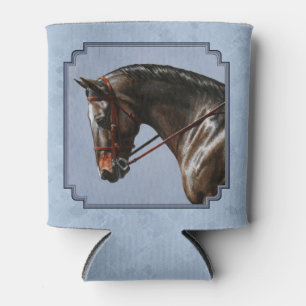 Brown Bay Oldenburg Horse Portrait Can Cooler