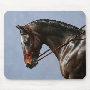 Brown Bay Oldenburg Horse Portrait Mouse Mat