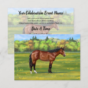 Brown Bay Quarter Horse Invitation