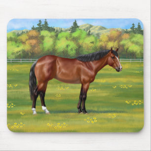 Brown Bay Quarter Horse Mouse Mat