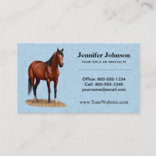 Brown Bay Quarter Horse Stallion Business Card