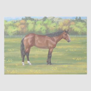 Brown Bay Quarter Horse Tissue Paper