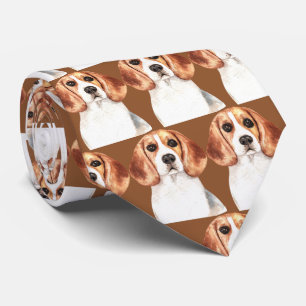 Brown Beagle Dog Tie