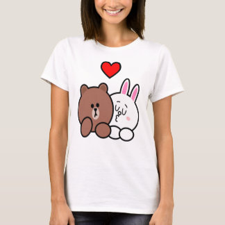 Brown bear and Cony in love147 T-Shirt