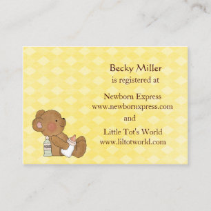 Brown Bear Baby Shower Registry Cards