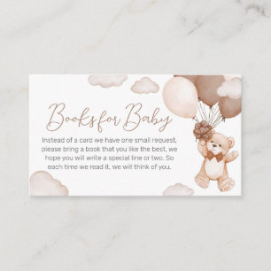 Brown Bear Balloon Bearly Wait Books for Baby Enclosure Card