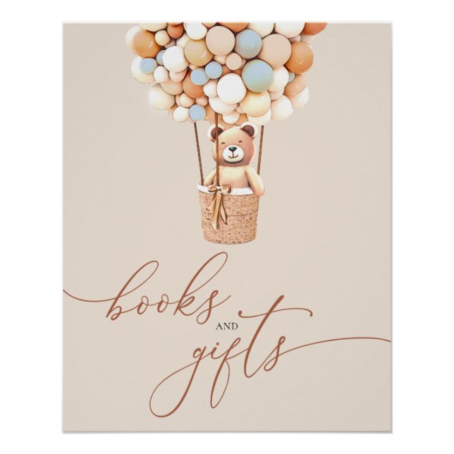 Brown Bear Balloons Baby Books and Gifts Poster (Front)