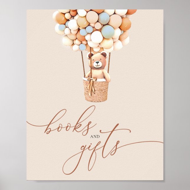 Brown Bear Balloons Baby Books and Gifts Poster (Front)