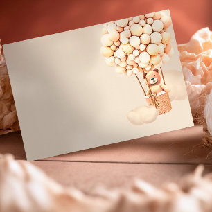 Brown Bear Balloons Blank Enclosure Card