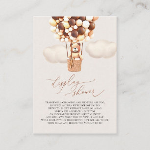 Brown Bear Balloons Display Shower Enclosure Card