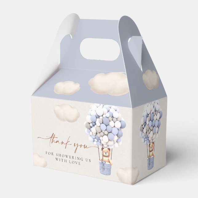 Brown Bear Balloons Favour Box (Front Side)