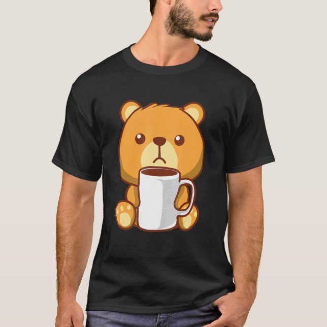 Brown Bear Bear Coffee Bear T-Shirt (Front)