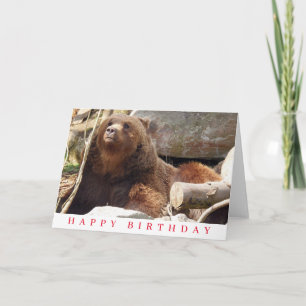 Brown bear birthday card
