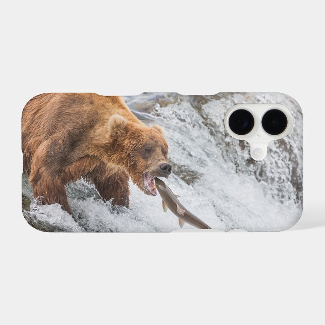 Brown Bear Catches Red Salmon (Back Horizontal)