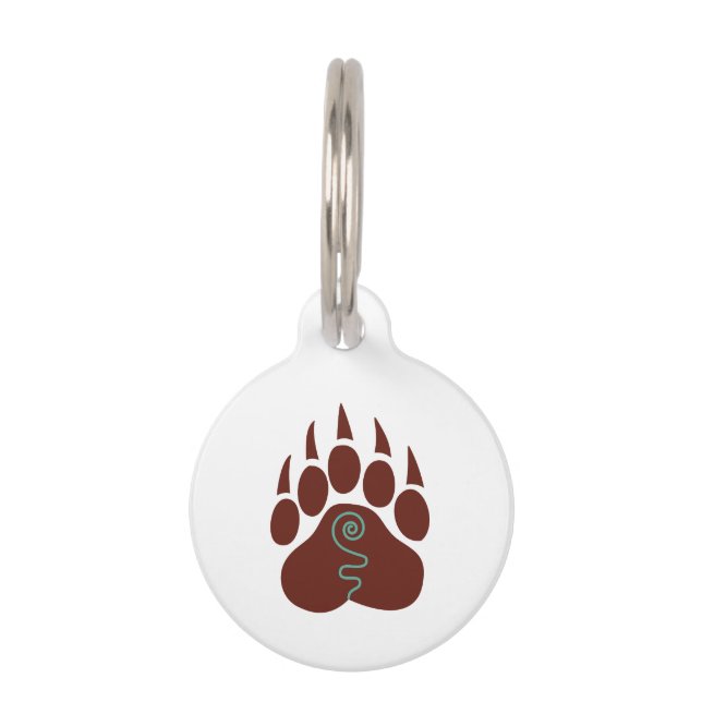 Brown Bear Claw Pet Tag (Front)