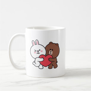 Brown bear cony bunny coffee mug
