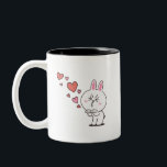 Brown bear cony bunny love Two-Tone coffee mug<br><div class="desc">Brown bear cony bunny</div>