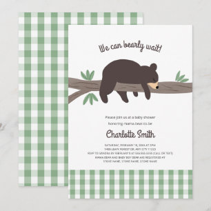 Brown Bear Cub baby shower invitation