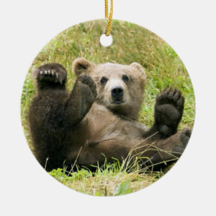 Brown Bear Cub Christmas Ornament