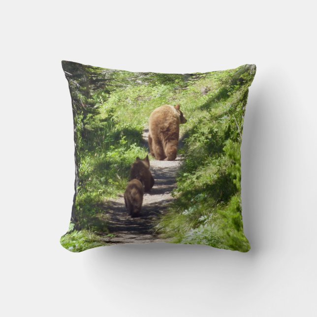 Brown Bear Family Cushion (Front)