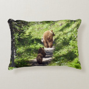 Brown Bear Family Decorative Cushion